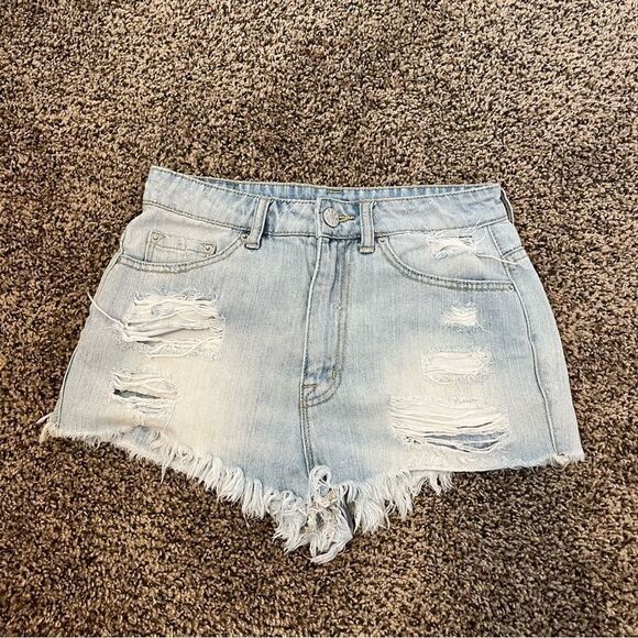 BDG Blue Super High-rise Cheeky Denim Short - Picture 4 of 13